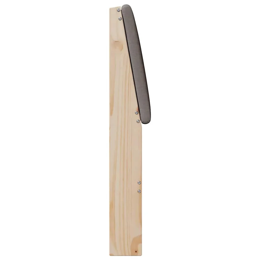 Tête de lit capitonnée Taupe 90 cm Pin massif - 5