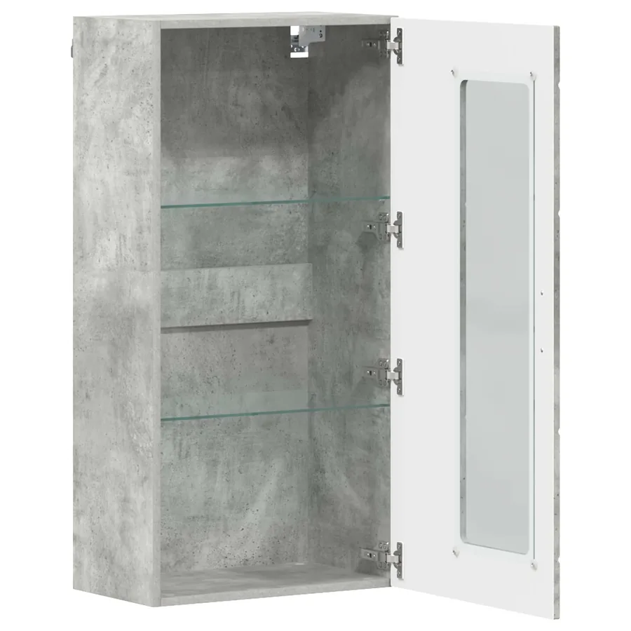 Cabinet en Bois Gris béton 50 x 29 x 100 cm Bois d'ingénierie - 5