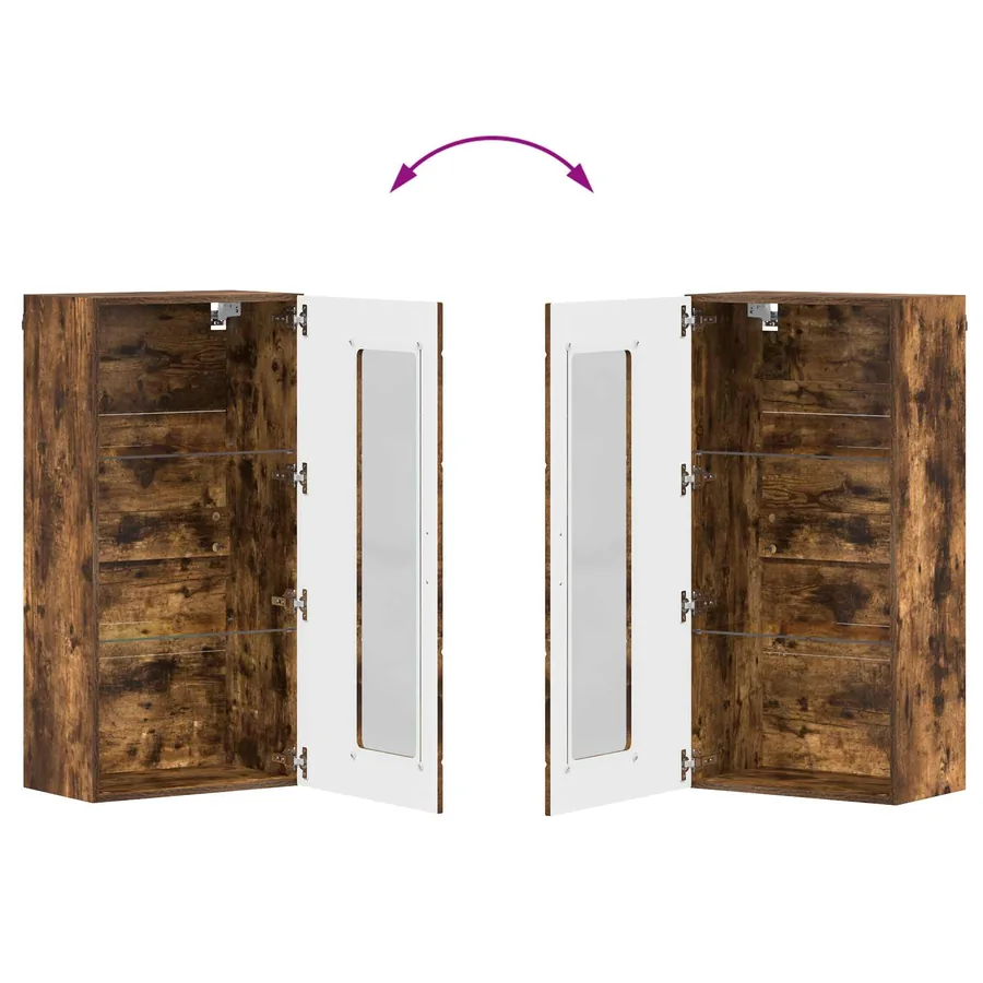 Cabinet en Bois Chêne fumé Bois d'ingénierie - 11