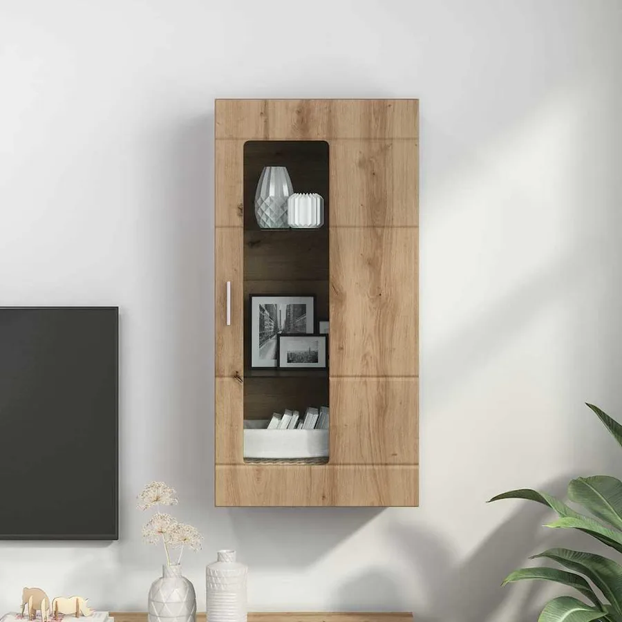 Cabinet en Bois Chêne artisanal Bois d'ingénierie - 4