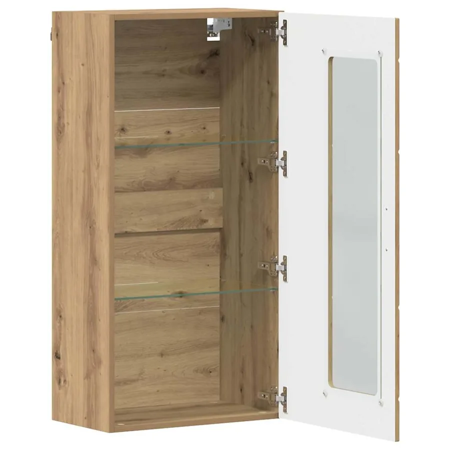 Cabinet en Bois Chêne artisanal Bois d'ingénierie - 5