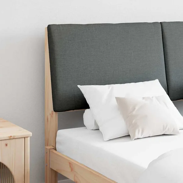 Tête de lit capitonnée Gris foncé 160 cm Pin massif