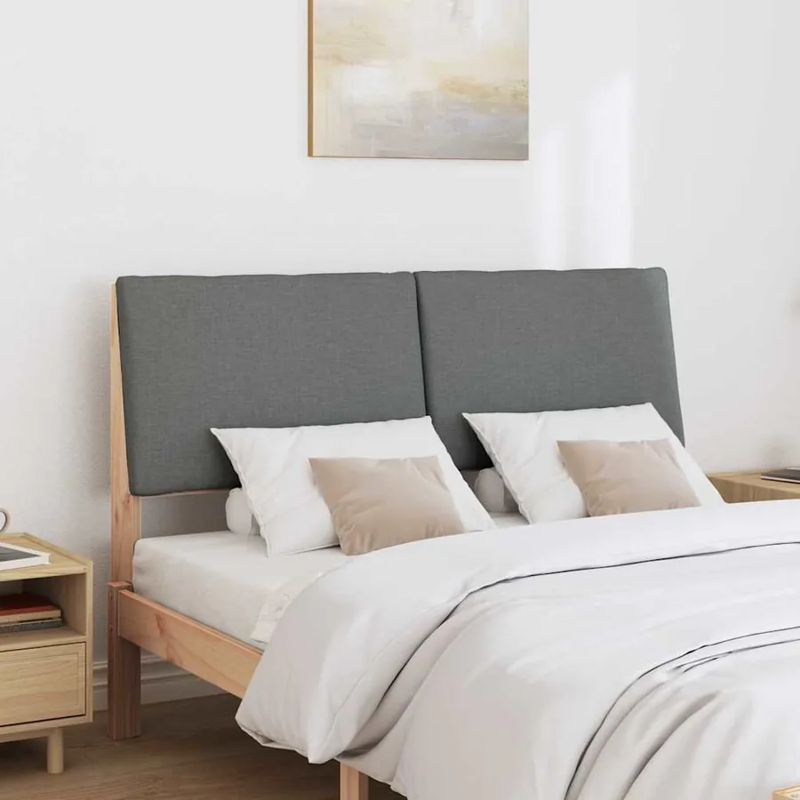 Tête de lit capitonnée Gris foncé 160 cm Pin massif - 3