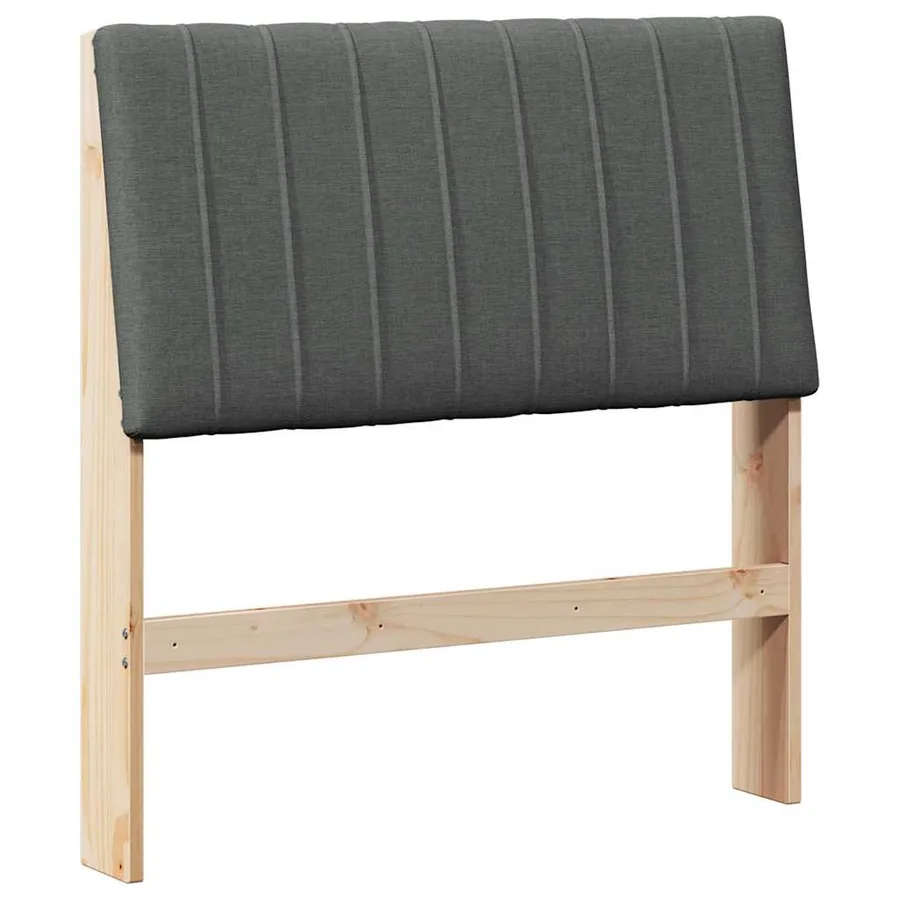 Tête de lit capitonnée Gris foncé 90 cm Pin massif - 2