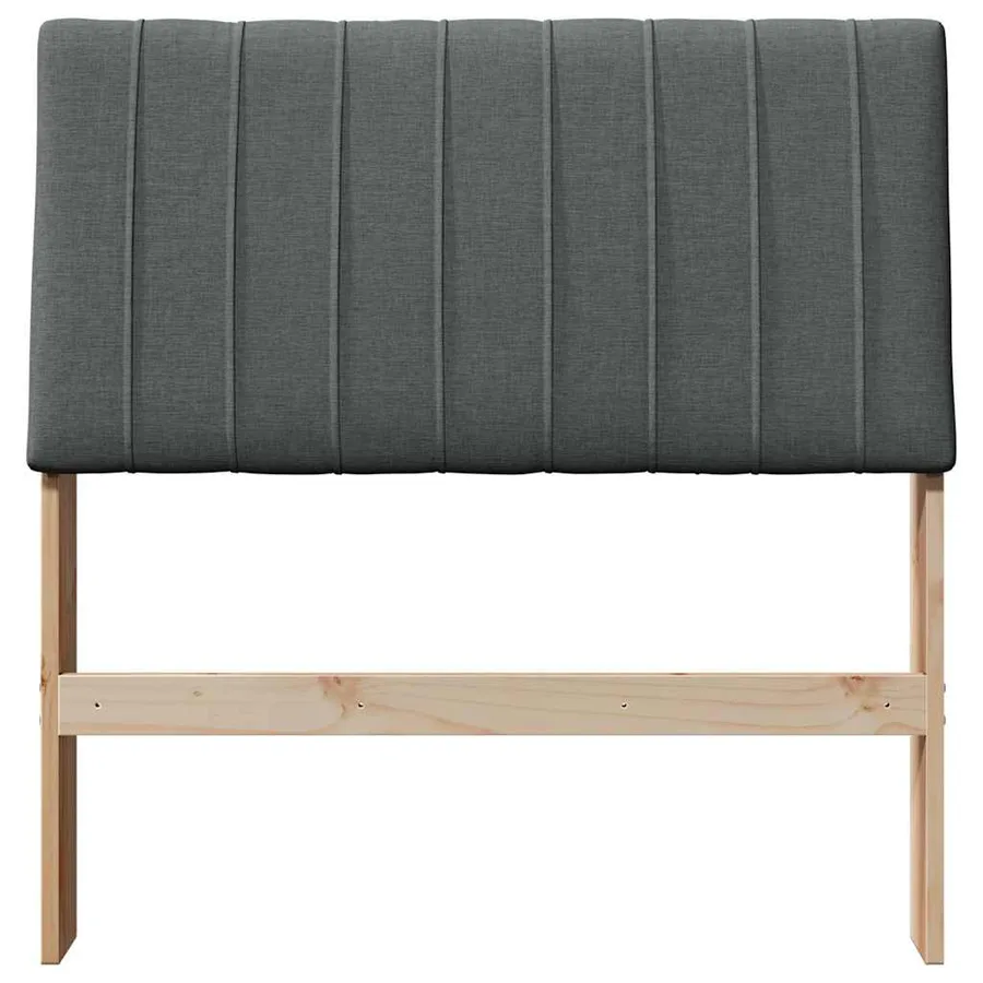 Tête de lit capitonnée Gris foncé 90 cm Pin massif - 4