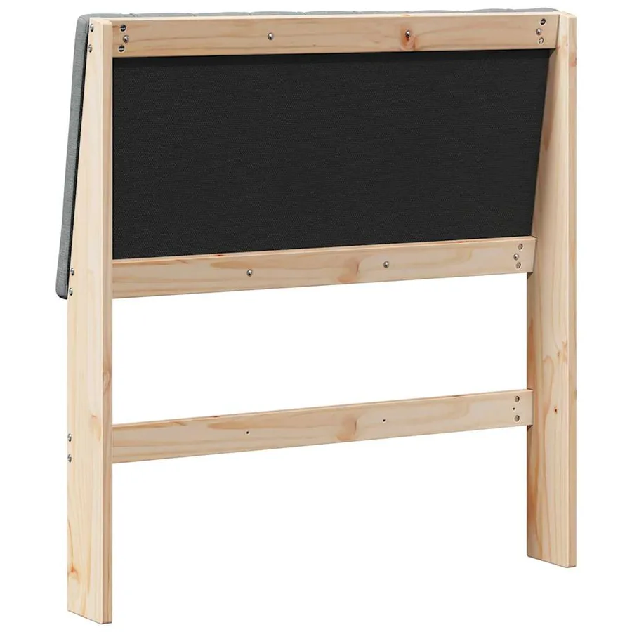 Tête de lit capitonnée Gris foncé 90 cm Pin massif - 6