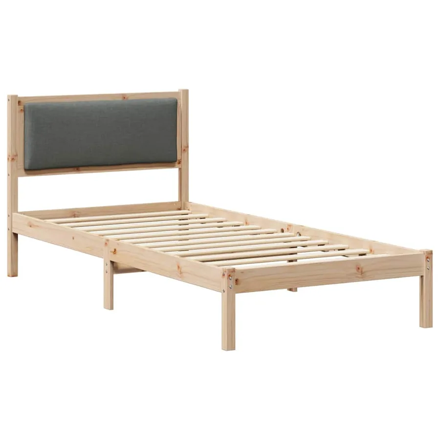 Cadre de lit Gris foncé 100 x 200 cm Pin massif - 2