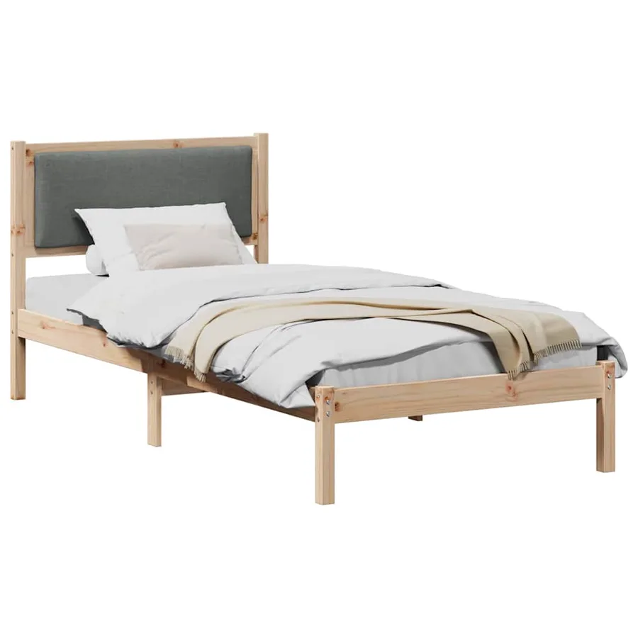 Cadre de lit Gris foncé 100 x 200 cm Pin massif - 3