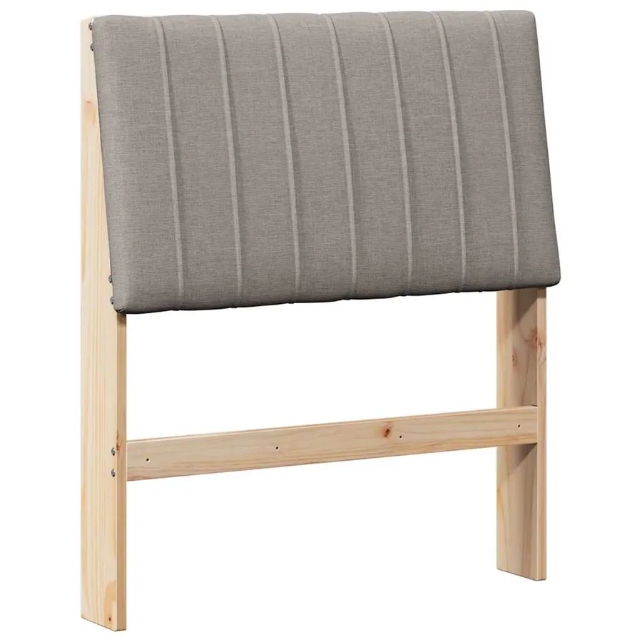 Tête de lit capitonnée Taupe 80 cm Pin massif - 2