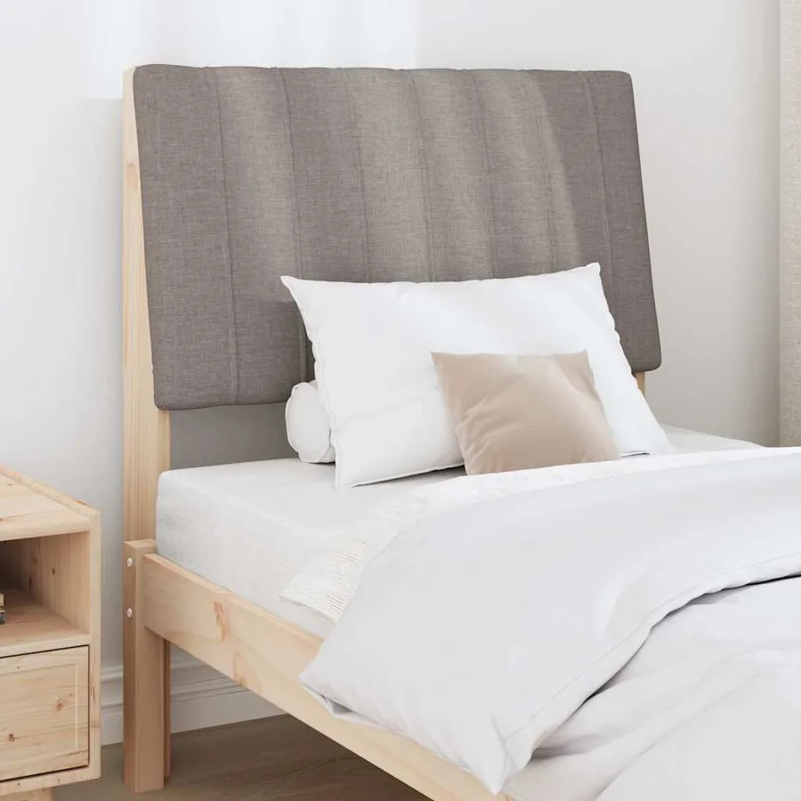 Tête de lit capitonnée Taupe 80 cm Pin massif - 3