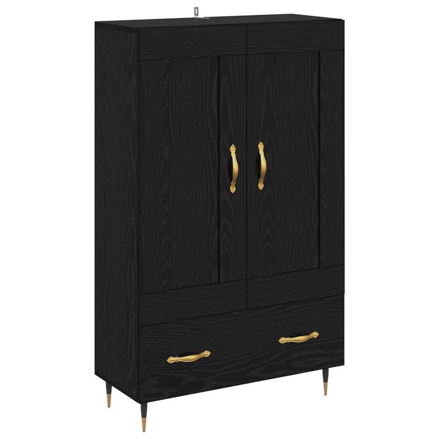 Haut Armoire Chêne noir 69,5 x 31 x 115 cm Bois d'ingénierie - 2