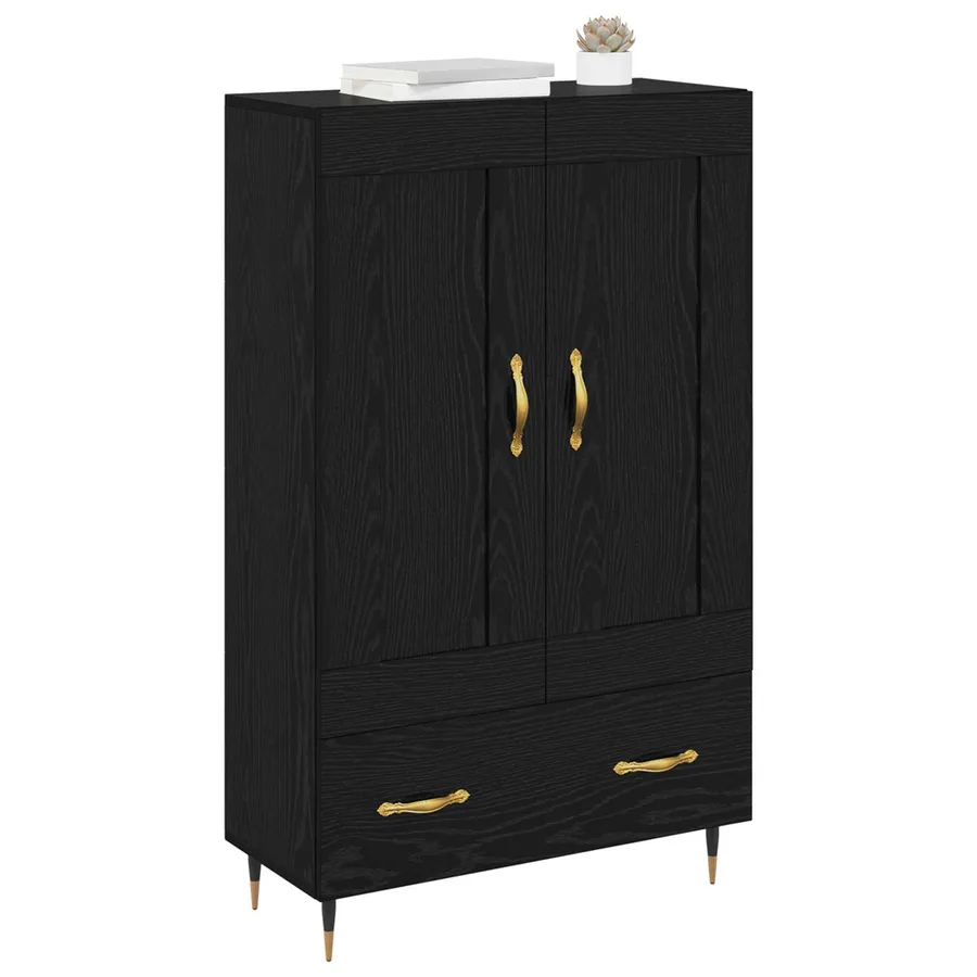 Haut Armoire Chêne noir 69,5 x 31 x 115 cm Bois d'ingénierie - 3
