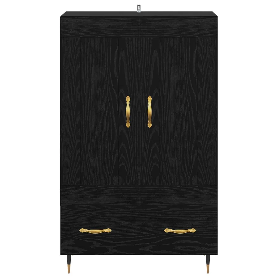 Haut Armoire Chêne noir 69,5 x 31 x 115 cm Bois d'ingénierie - 6