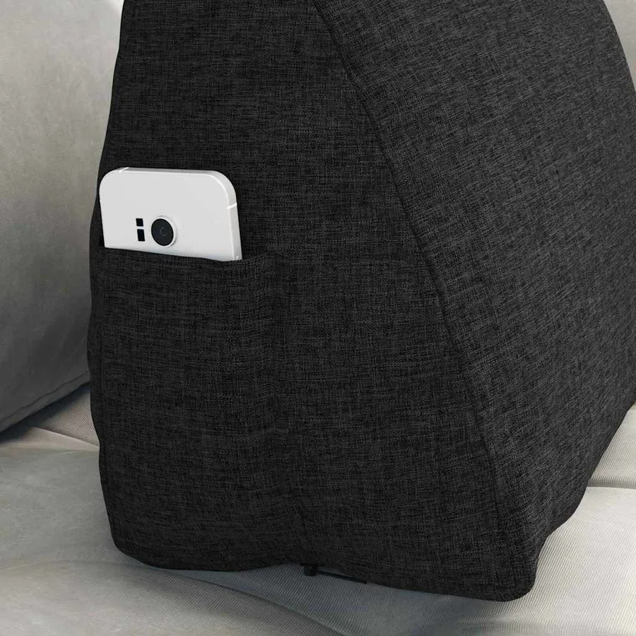 Coussin de Dos Noir 45 x 20 x 35 cm tissu - 5