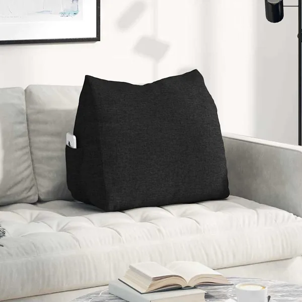 Coussin de Dos Noir 60 x 20 x 50 cm tissu