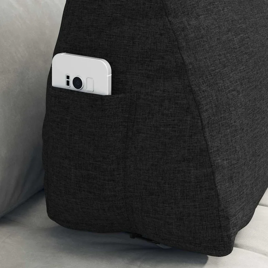 Coussin de Dos Noir 60 x 20 x 50 cm tissu - 5
