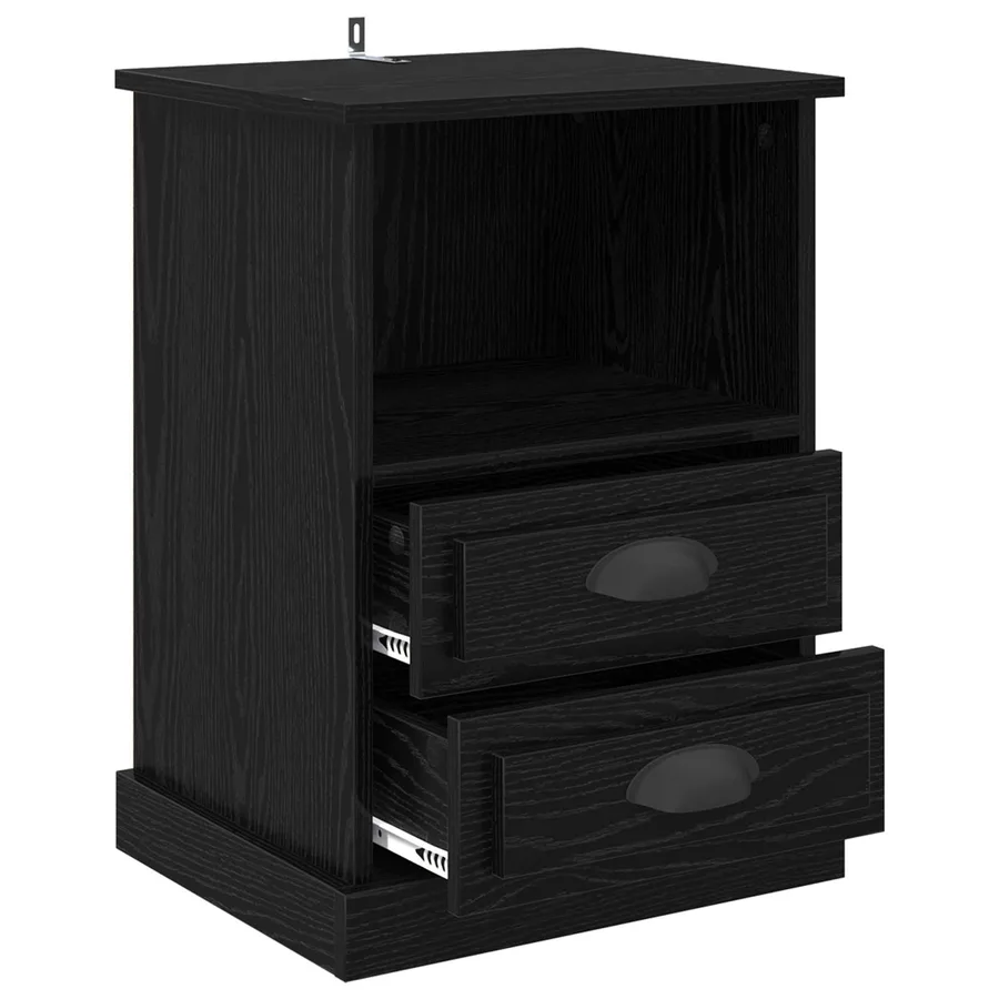 Cabinet de chevet Chêne noir 36 x 43 x 60 cm Bois d'ingénierie - 5