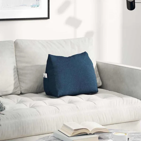 Coussin de Dos Bleu 45 x 20 x 35 cm tissu