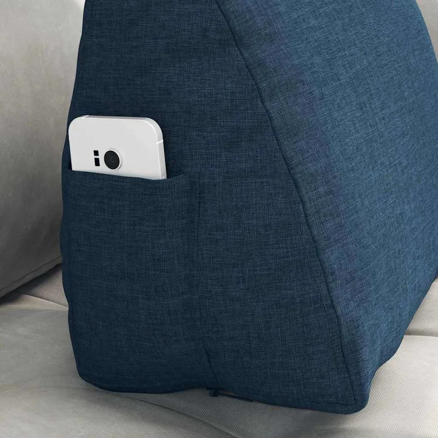 Coussin de Dos Bleu 45 x 20 x 35 cm tissu - 5