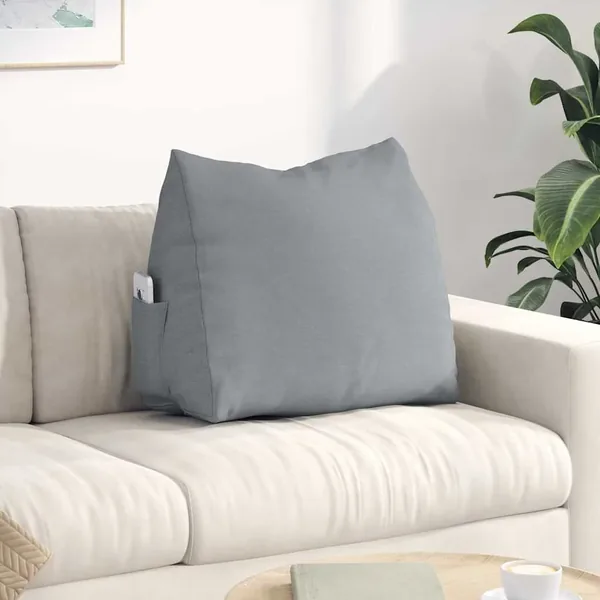 Coussin de Dos Gris clair 60 x 20 x 50 cm tissu