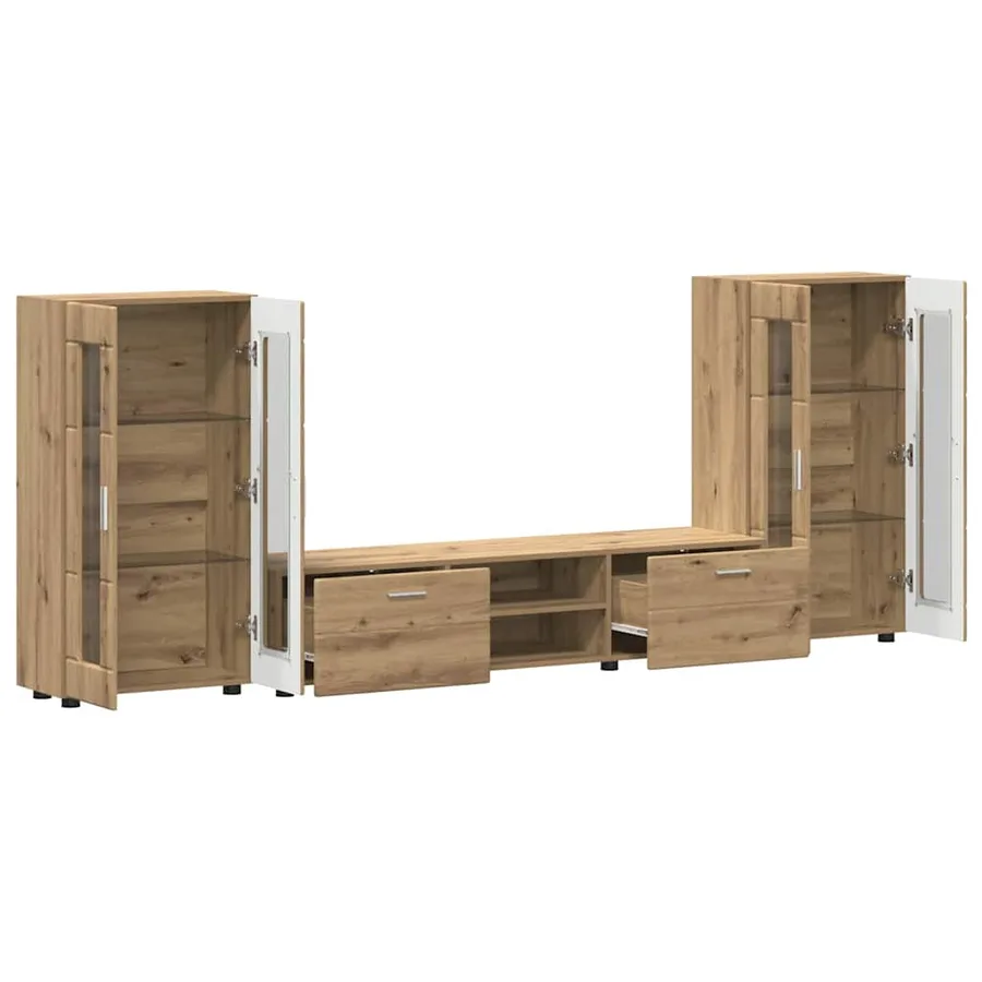 Ensemble meuble TV FLORIN 3 pcs Chêne artisanal - 5