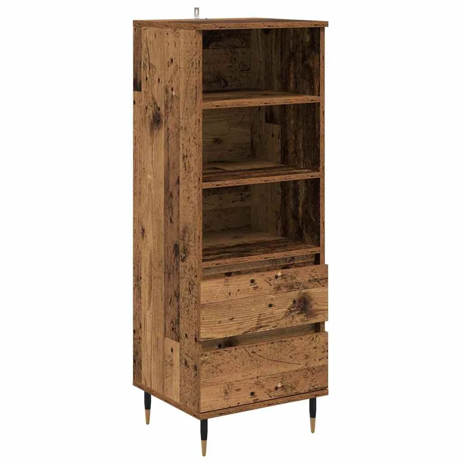 Haut Armoire Bois Ancien 40 x 36 x 110 cm Bois d'ingénierie - 2