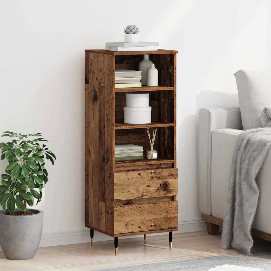 Haut Armoire Bois Ancien 40 x 36 x 110 cm Bois d'ingénierie - 4