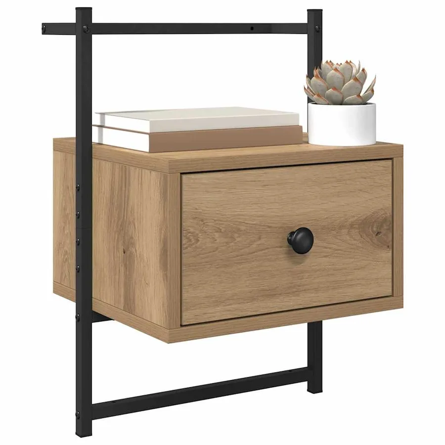 Cabinet de chevet Chêne artisanal 35 x 30 x 51 cm - 3
