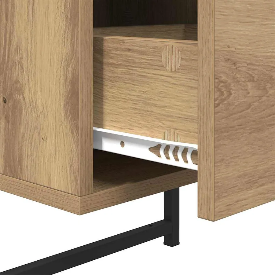 Cabinet de chevet Chêne artisanal 35 x 30 x 51 cm - 9