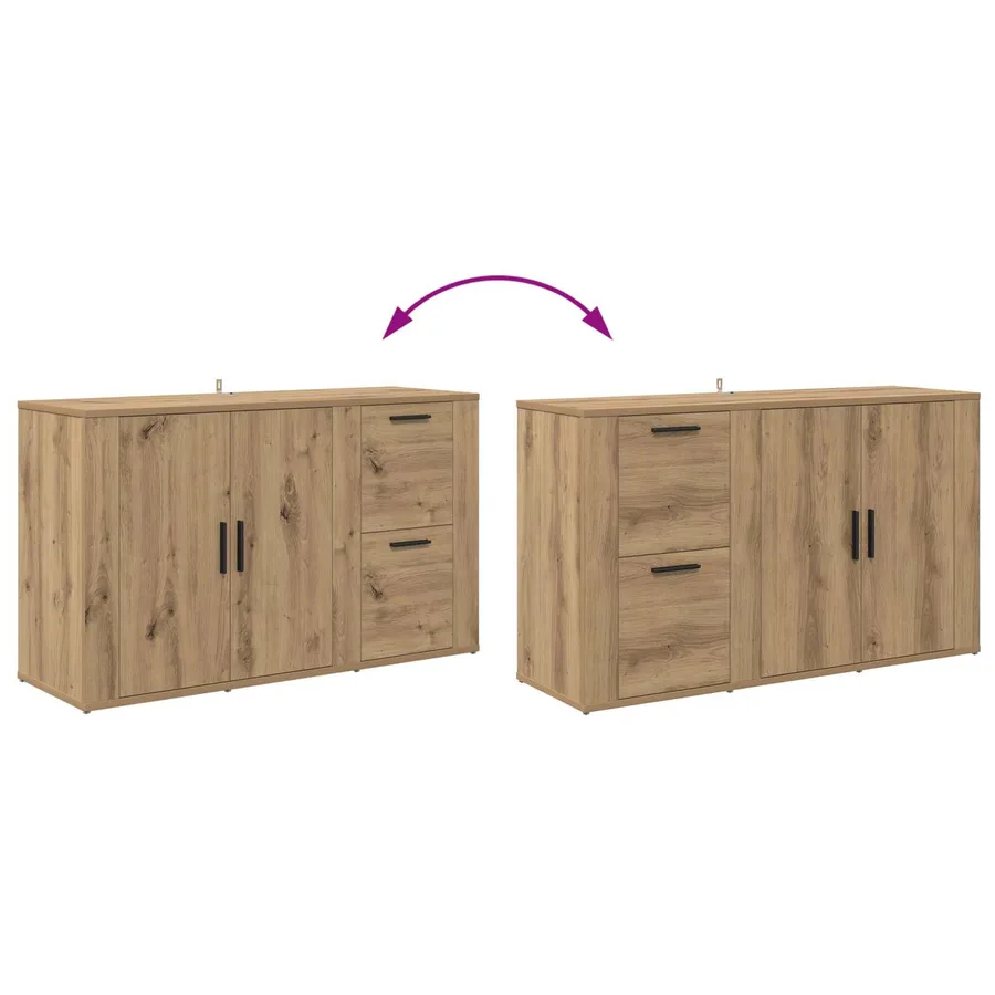 Buffet Chêne artisanal 100 x 33 x 59,5 cm Bois d'ingénierie - 8