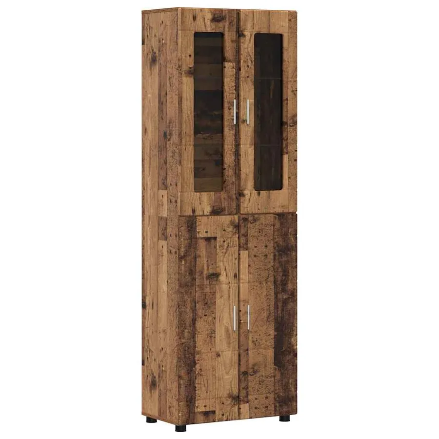 Haut Armoire avec étagère FLORIN Bois ancien 60 x 35 x 182 cm - 2