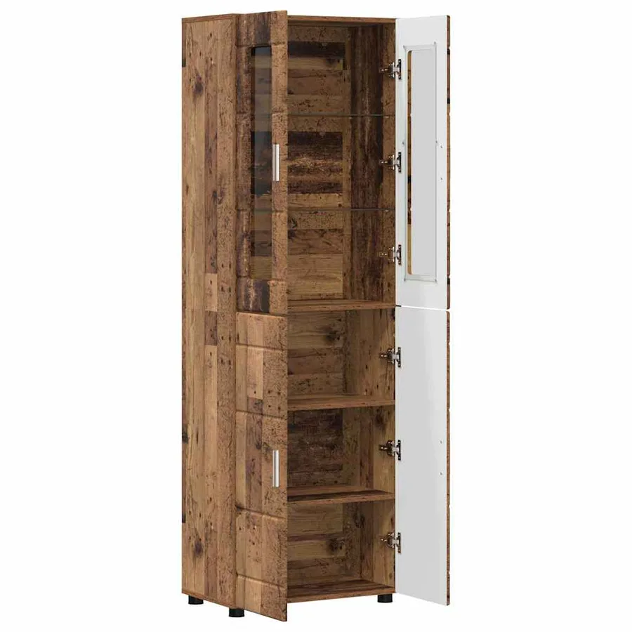 Haut Armoire avec étagère FLORIN Bois ancien 60 x 35 x 182 cm - 5
