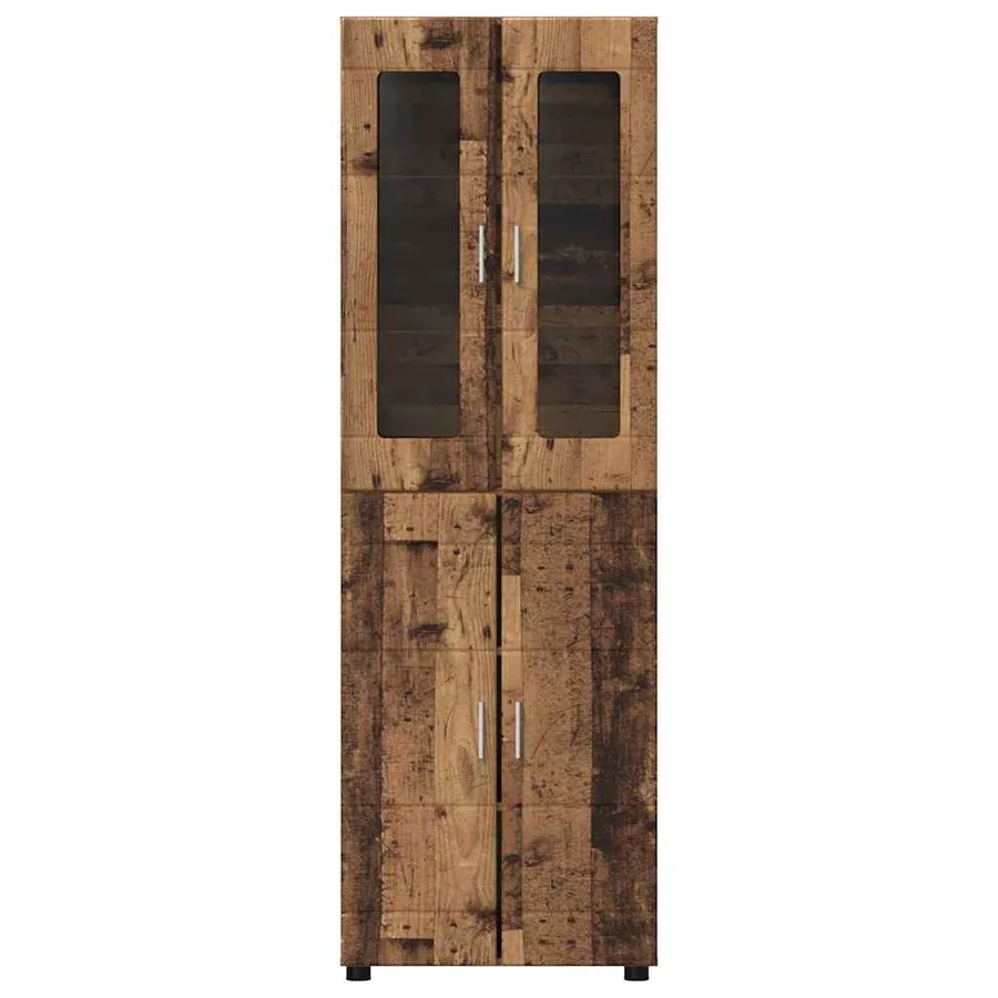Haut Armoire avec étagère FLORIN Bois ancien 60 x 35 x 182 cm - 6