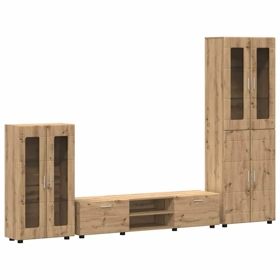 Ensemble meuble TV FLORIN 3 pcs Chêne artisanal - 2