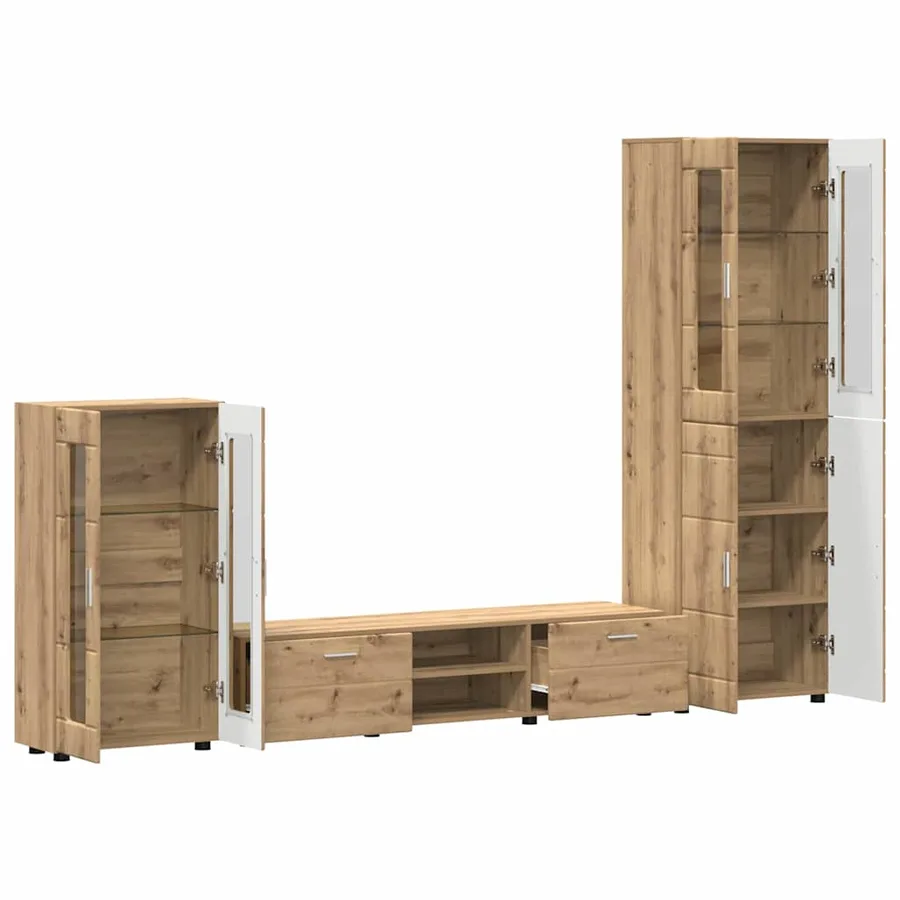 Ensemble meuble TV FLORIN 3 pcs Chêne artisanal - 5