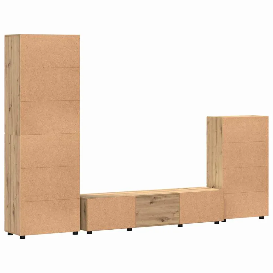 Ensemble meuble TV FLORIN 3 pcs Chêne artisanal - 8