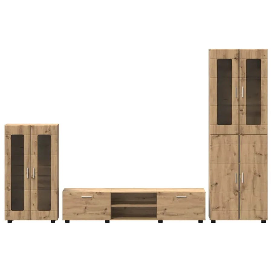 Ensemble meuble TV FLORIN 3 pcs Chêne artisanal - 9