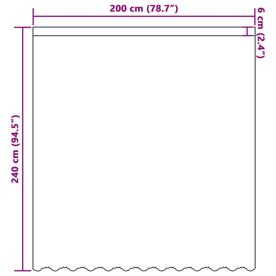 Rideau en Dentelle Floral Blanc 240 x 200 cm Polyester - 8