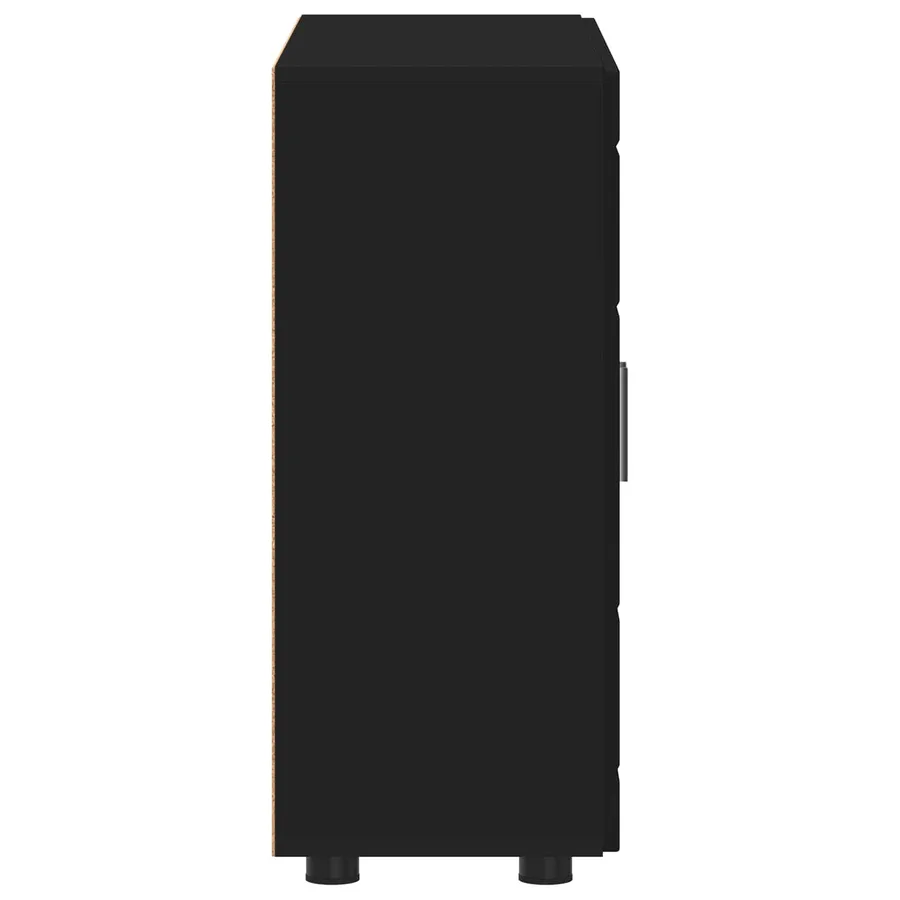 Cabinet en Bois Noir 88,5 x 30,5 x 73 cm Bois d'ingénierie - 7