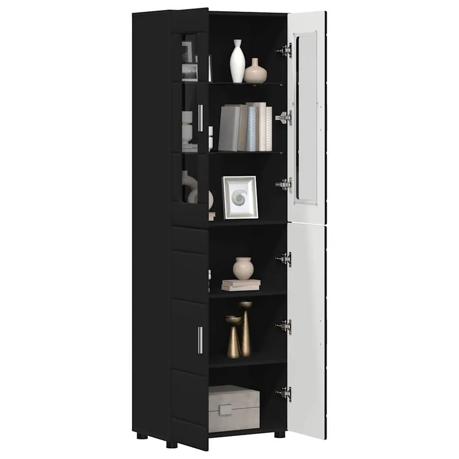 Haut Armoire FLORIN Noir 60 x 35 x 182 cm Bois d'ingénierie - 3