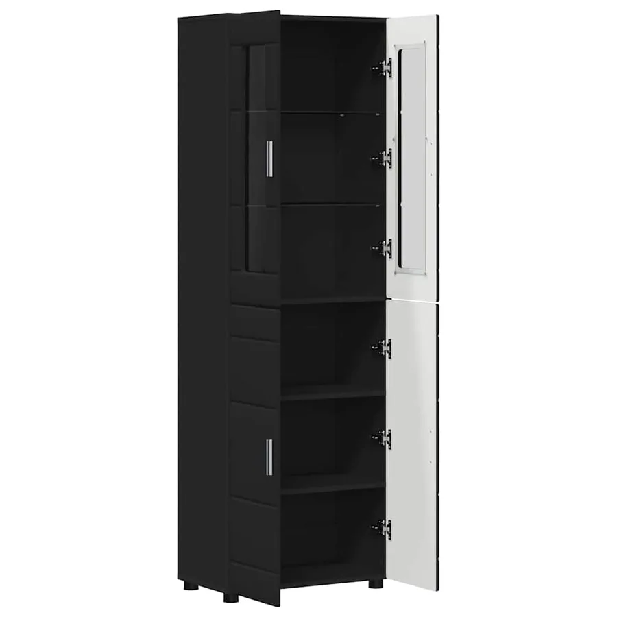 Haut Armoire FLORIN Noir 60 x 35 x 182 cm Bois d'ingénierie - 5