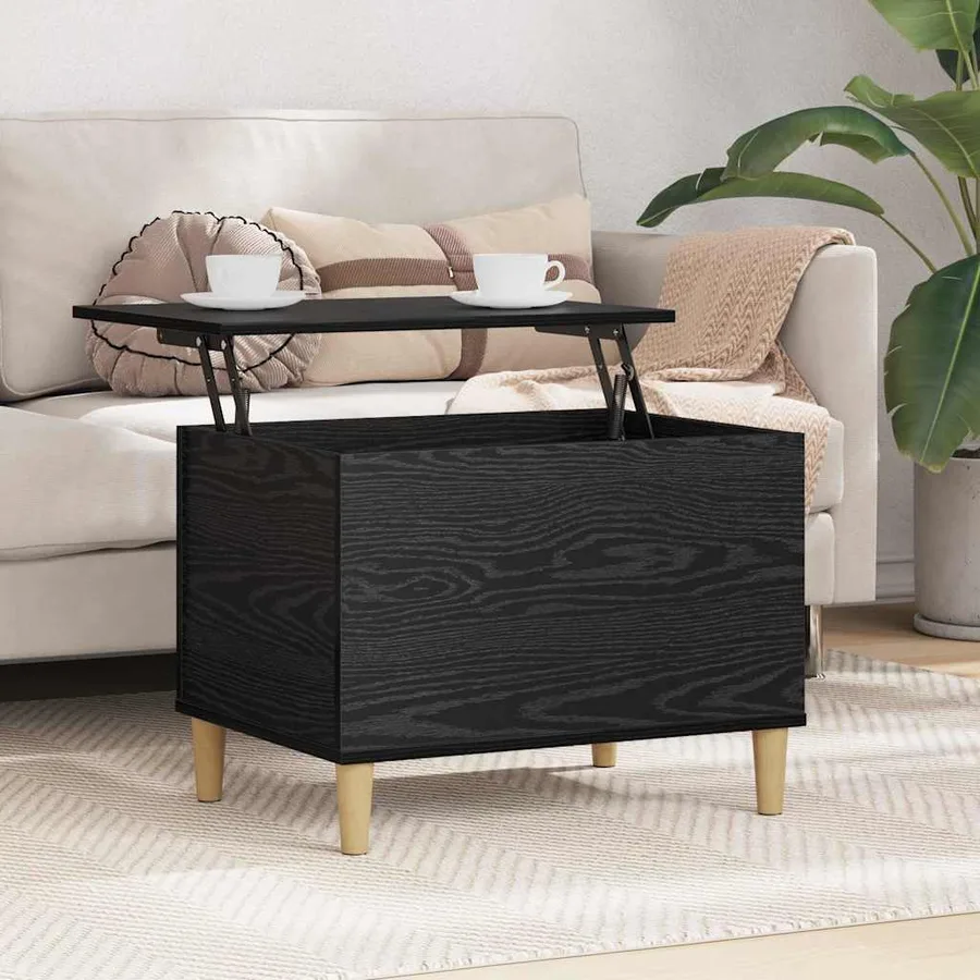 Cabinet de chevet Chêne noir 60 x 44,5 x 45 cm - 4