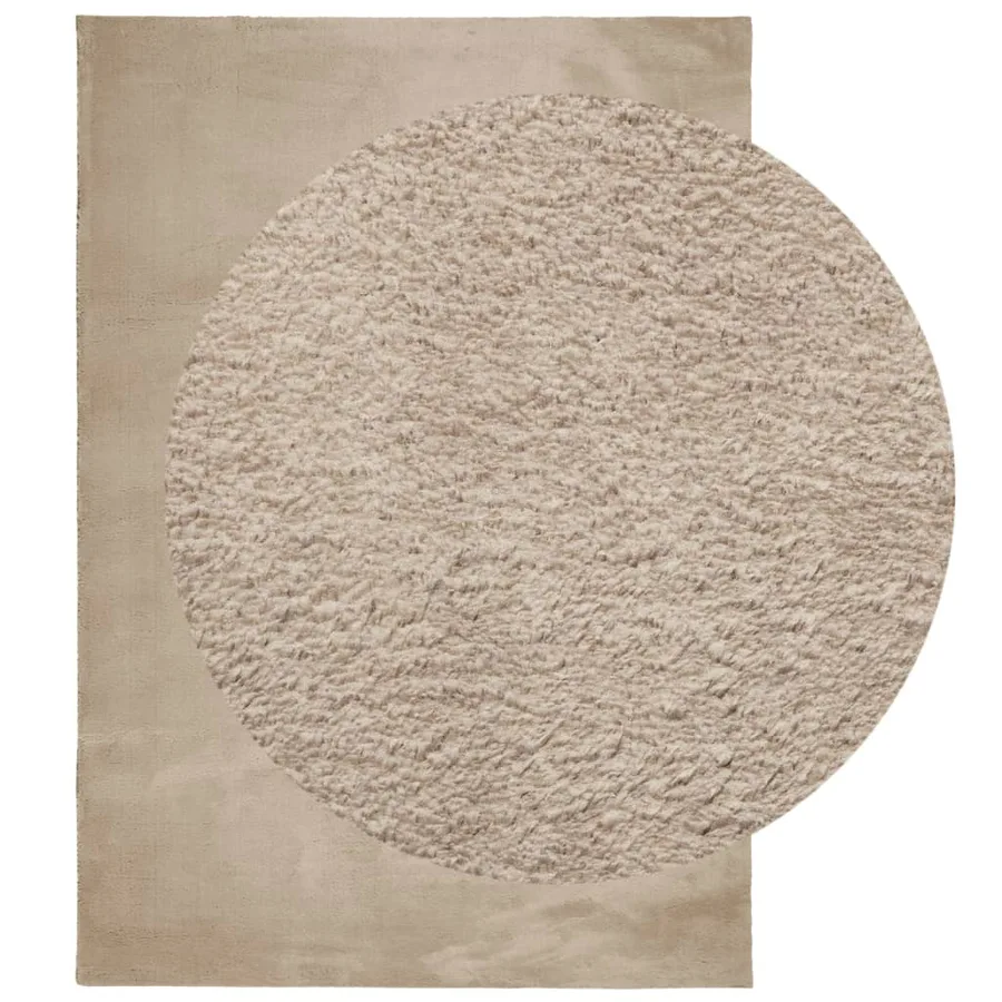 Tapis HUARTE à poils courts doux et lavable sable 140x200 cm - 3
