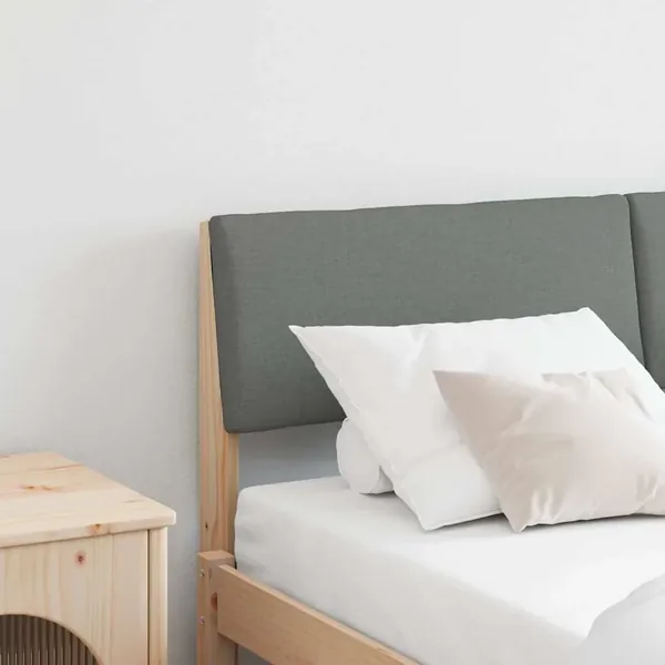 Tête de lit capitonnée Gris foncé 160 cm Pin massif