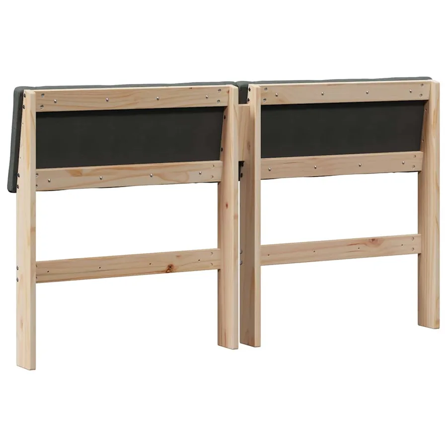 Tête de lit capitonnée Gris foncé 160 cm Pin massif - 6