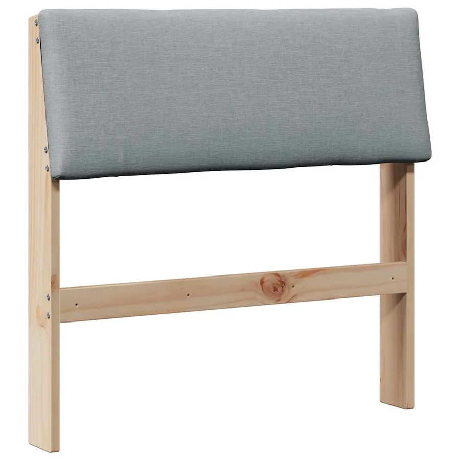 Tête de lit capitonnée Gris clair 80 cm Pin massif - 2