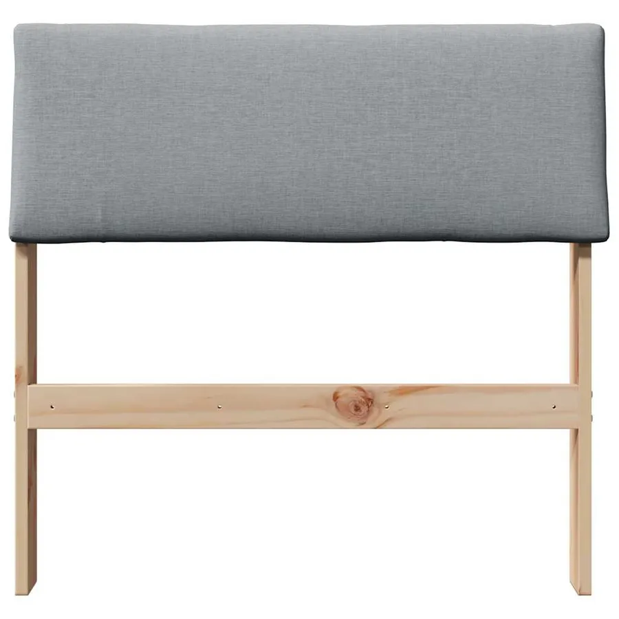 Tête de lit capitonnée Gris clair 80 cm Pin massif - 4