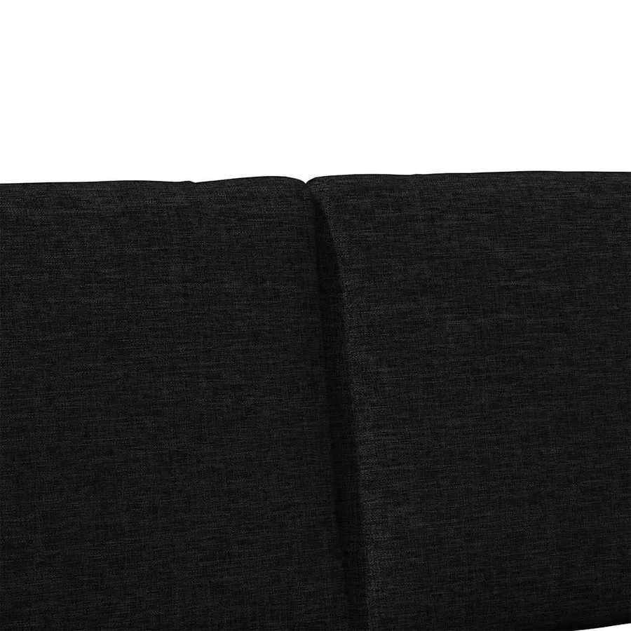 Tête de lit capitonnée Noir 120 cm Pin massif - 7