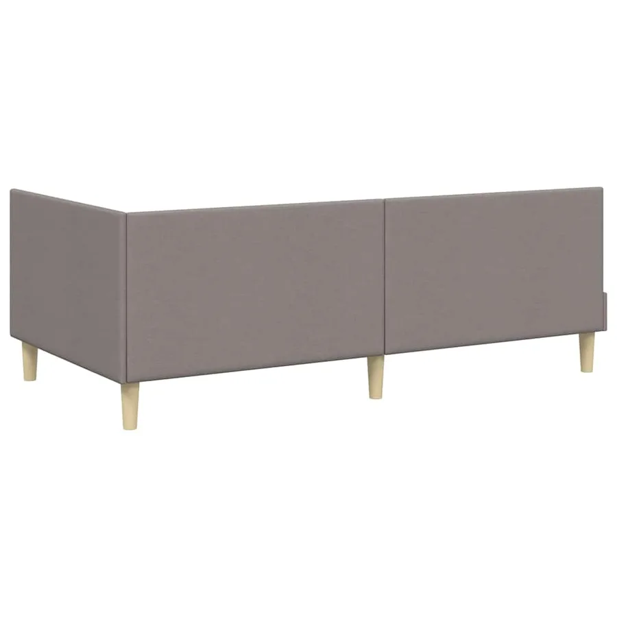 Cadre de lit d'angle avec matelas Autre 2 pcs Taupe tissu - 9