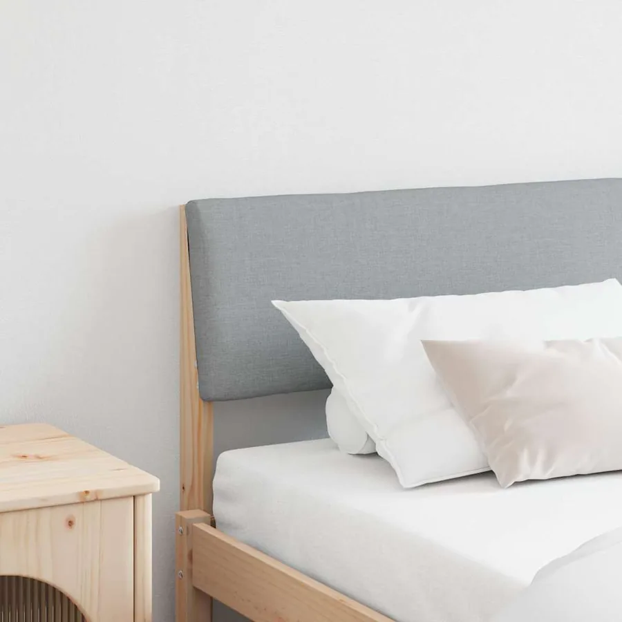 Tête de lit capitonnée Gris clair 180 cm Pin massif